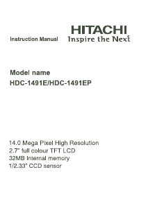 Handleiding Hitachi HDC-1491E Digitale camera