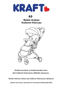 Kullanım kılavuzu Kraft A9 Katlanır bebek arabası