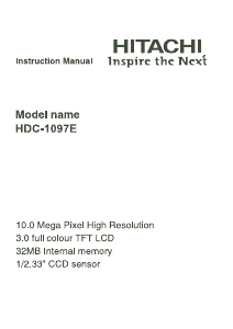 Handleiding Hitachi HDC-1097E Digitale camera