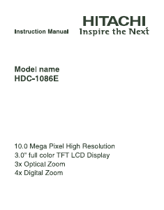 Manual Hitachi HDC-1086E Digital Camera