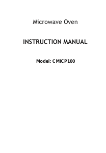Manual Corberó CMICP100 Microwave
