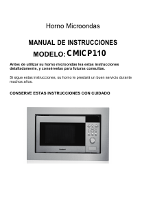 Manual de uso Corberó CMICP110 Microondas