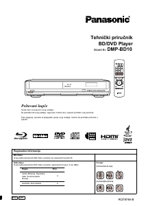Priručnik Panasonic DMP-BD10 Blu-ray reproduktor