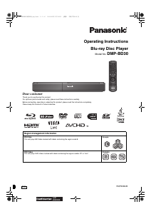 Handleiding Panasonic DMP-BD30 Blu-ray speler