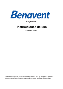 Manual de uso Benavent CBHW17655EL Frigorífico combinado