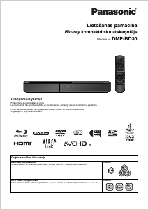 Rokasgrāmata Panasonic DMP-BD30 Blu-ray atskaņotājs