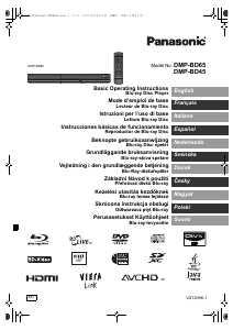 Manual Panasonic DMP-BD45 Blu-ray Player