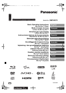Manual de uso Panasonic DMP-BD75EG Reproductor de blu-ray