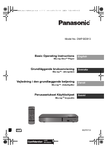 Käyttöohje Panasonic DMP-BD81 Blu-ray-soitin