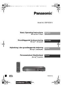 Brugsanvisning Panasonic DMP-BD813 Blu-ray afspiller