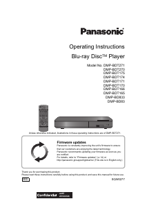 Manual Panasonic DMP-BD83 Blu-ray Player