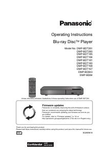 Manual Panasonic DMP-BD84 Blu-ray Player