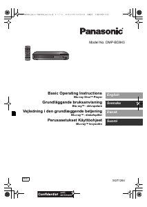 Bruksanvisning Panasonic DMP-BD84 Blu-ray spelare