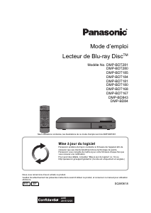 Mode d’emploi Panasonic DMP-BD843 Lecteur de blu-ray