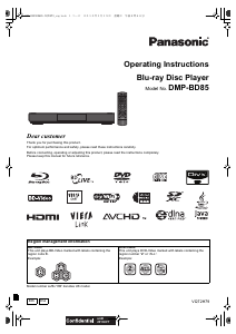 Manual Panasonic DMP-BD85 Blu-ray Player