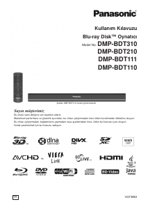 Kullanım kılavuzu Panasonic DMP-BDT110EB Blu-ray çalıcısı