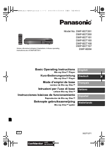 Käyttöohje Panasonic DMP-BDT167 Blu-ray-soitin