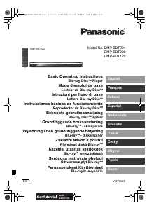 Käyttöohje Panasonic DMP-BDT221 Blu-ray-soitin