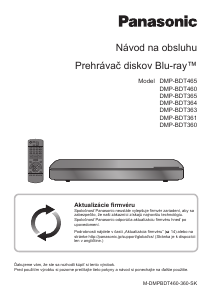 Návod Panasonic DMP-BDT364 Blu-ray prehrávač