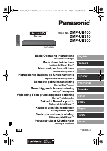 Manuál Panasonic DMP-UB300 Přehrávač Blu-ray