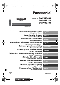 Manual de uso Panasonic DMP-UB310 Reproductor de blu-ray