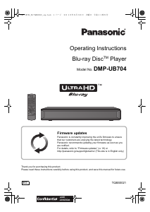 Manual Panasonic DMP-UB704EG Blu-ray Player
