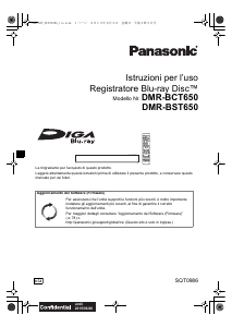 Manuale Panasonic DMR-BCT650EG Lettore blu-ray