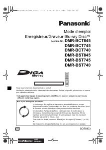 Mode d’emploi Panasonic DMR-BCT740EG Lecteur de blu-ray