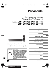 Manuale Panasonic DMR-BCT765EG Lettore blu-ray