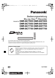 Bedienungsanleitung Panasonic DMR-BCT855EG Blu-ray player