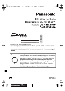 Manuale Panasonic DMR-BCT940EG Lettore blu-ray