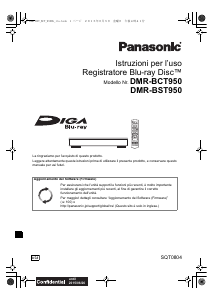 Manuale Panasonic DMR-BCT950EG Lettore blu-ray