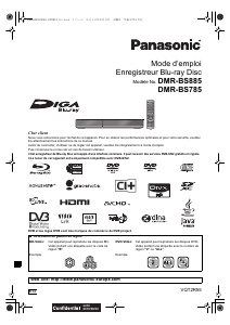 Mode d’emploi Panasonic DMR-BS785EG Lecteur de blu-ray