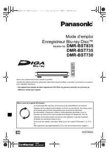 Mode d’emploi Panasonic DMR-BST735EG Lecteur de blu-ray