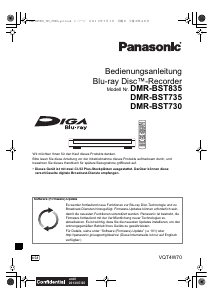 Bedienungsanleitung Panasonic DMR-BST735EG Blu-ray player