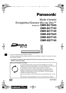 Mode d’emploi Panasonic DMR-BST740EG Lecteur de blu-ray