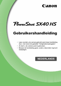 Handleiding Canon PowerShot SX40 HS Digitale camera