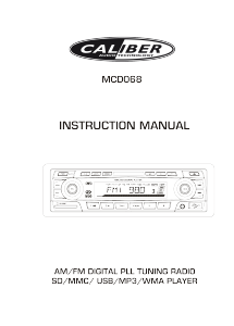 Handleiding Caliber MCD068 Autoradio