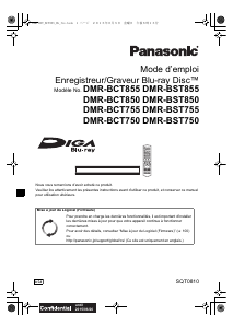 Mode d’emploi Panasonic DMR-BST850EG Lecteur de blu-ray