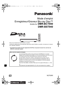 Mode d’emploi Panasonic DMR-BST940EG Lecteur de blu-ray