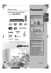 Mode d’emploi Panasonic DMR-BW500 Lecteur de blu-ray