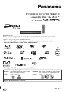 Manual Panasonic DMR-BWT700EC Leitor de blu-ray