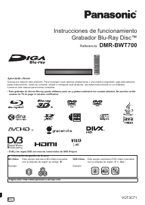 Manual de uso Panasonic DMR-BWT700EC Reproductor de blu-ray