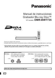Manual de uso Panasonic DMR-BWT735EC Reproductor de blu-ray