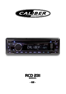 Manual Caliber RCD231 Car Radio