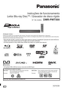Manual Panasonic DMR-PWT500EC Leitor de blu-ray