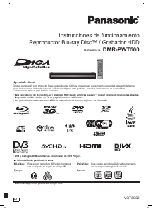 Manual de uso Panasonic DMR-PWT500EC Reproductor de blu-ray