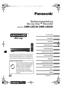 Bedienungsanleitung Panasonic DMR-UBC90EG Blu-ray player