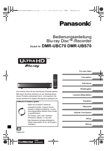 Bedienungsanleitung Panasonic DMR-UBS70EG Blu-ray player