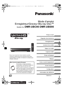 Mode d’emploi Panasonic DMR-UBS90EG Lecteur de blu-ray